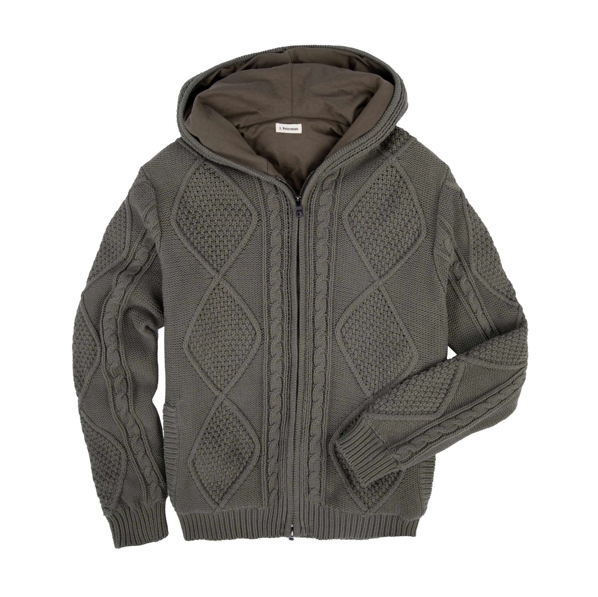 Cashmere Blend Cable Hoodie - The J. Peterman Company