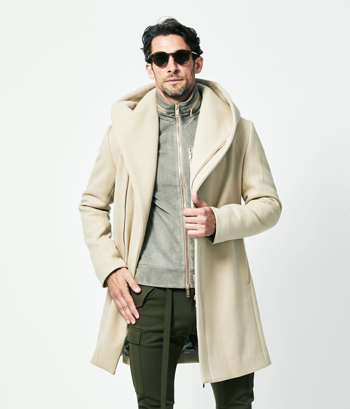 WRAP COAT -WOOL MELTON- | junhashimoto（ジュンハシモト）Official