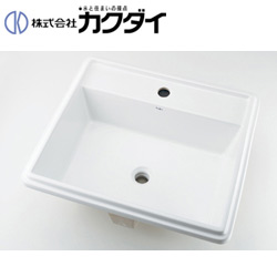 493-151｜カクダイ洗面器単品[オーバーカウンター式][角形]