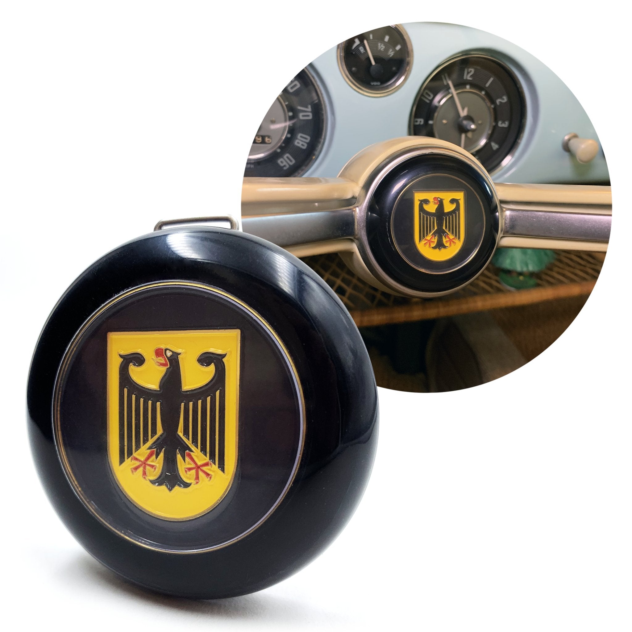 VW Steering Wheel Deutschland Horn Button fits 1961-71 Beetle Ghia