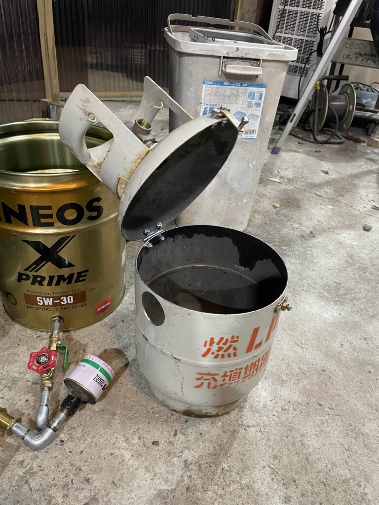 廃油ストーブの作り方 燃焼室の作成 - こいの制作日記