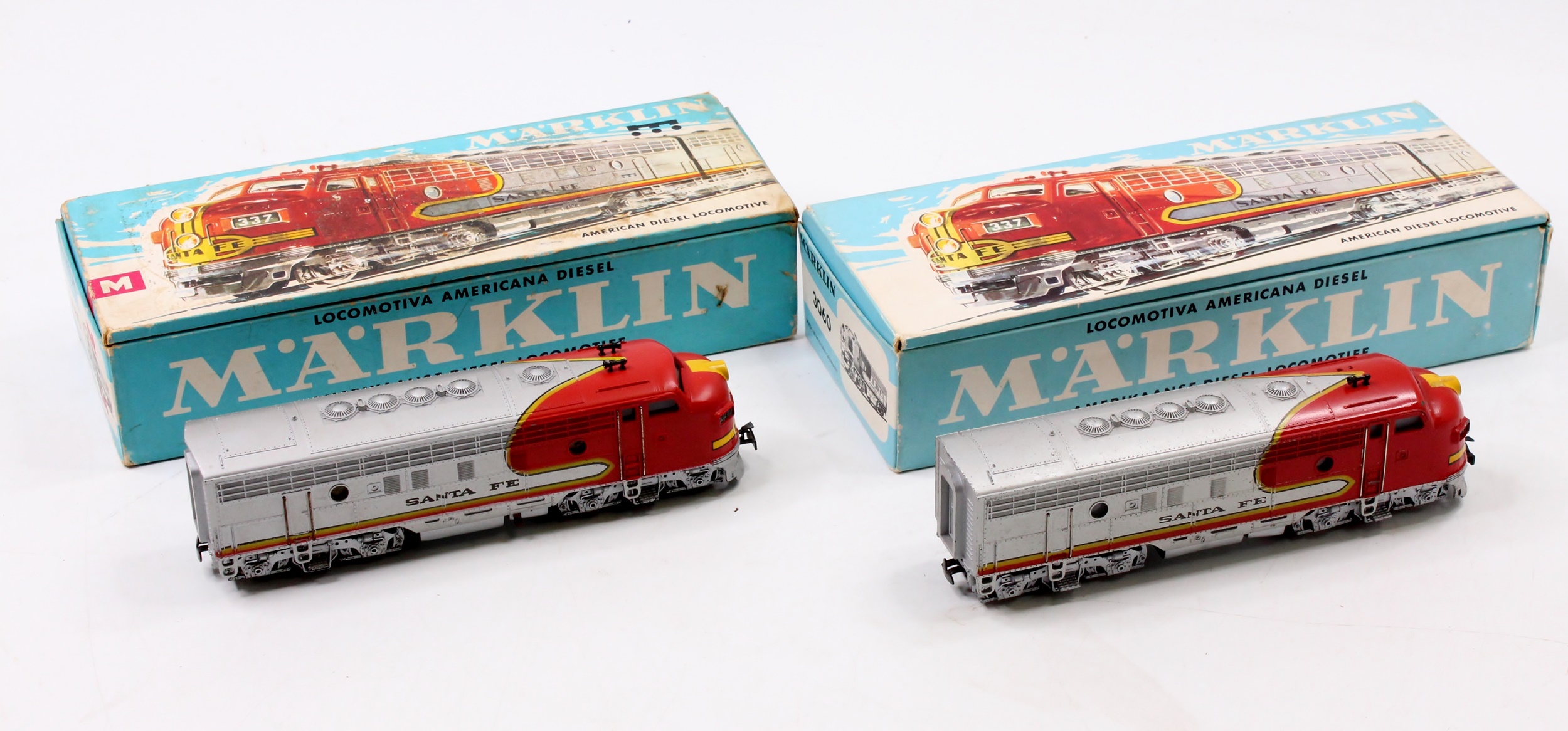 Marklin 3060&4060 HOゲージSANTA FE鉄道機関車セット
