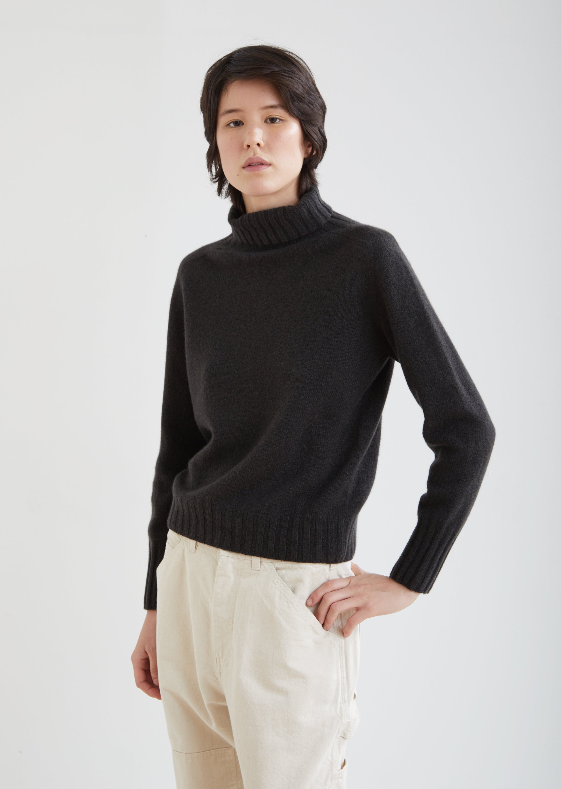 Wide Roll Neck Cashmere Sweater by Margaret Howell- La Garçonne