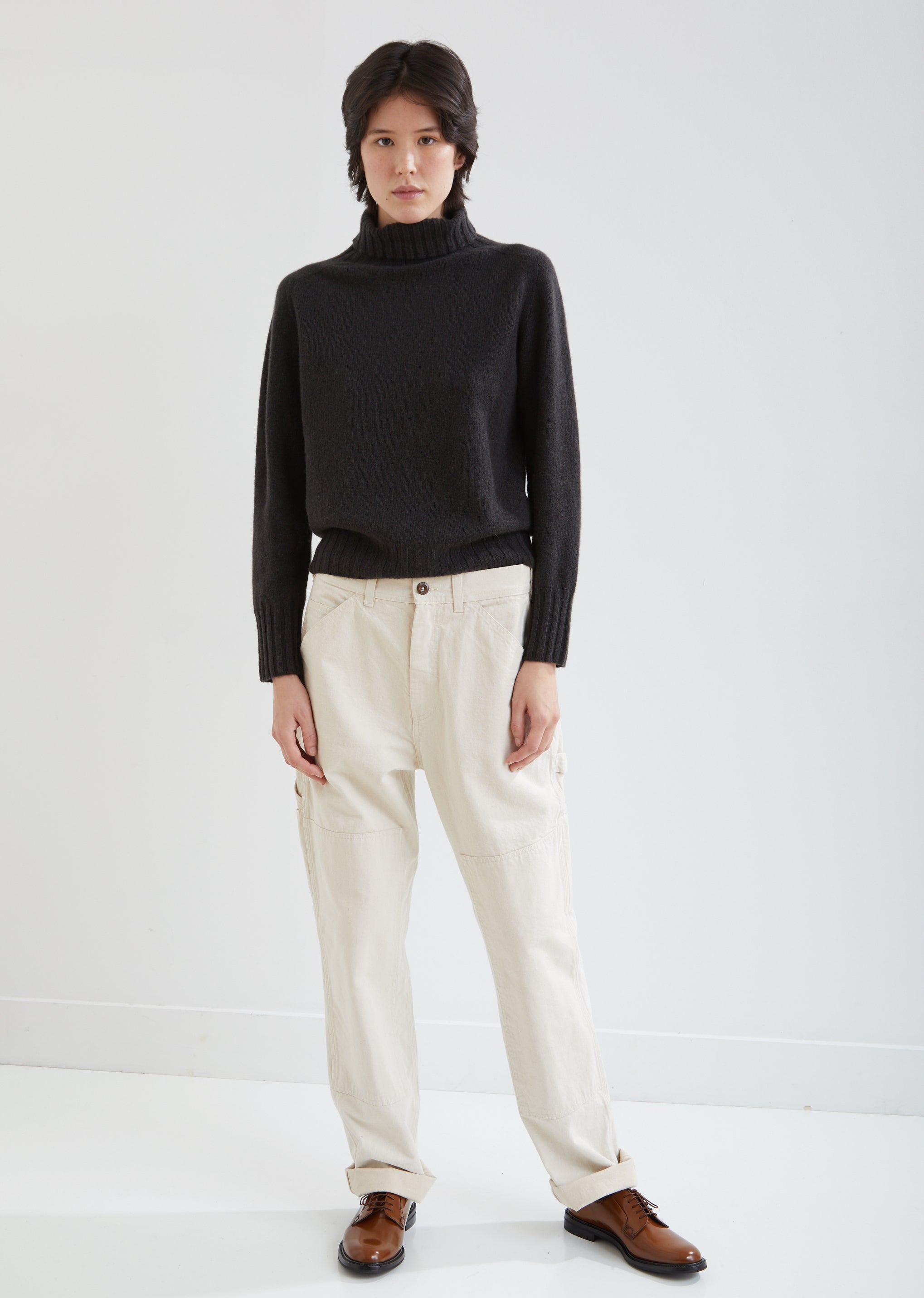 Wide Roll Neck Cashmere Sweater by Margaret Howell- La Garçonne