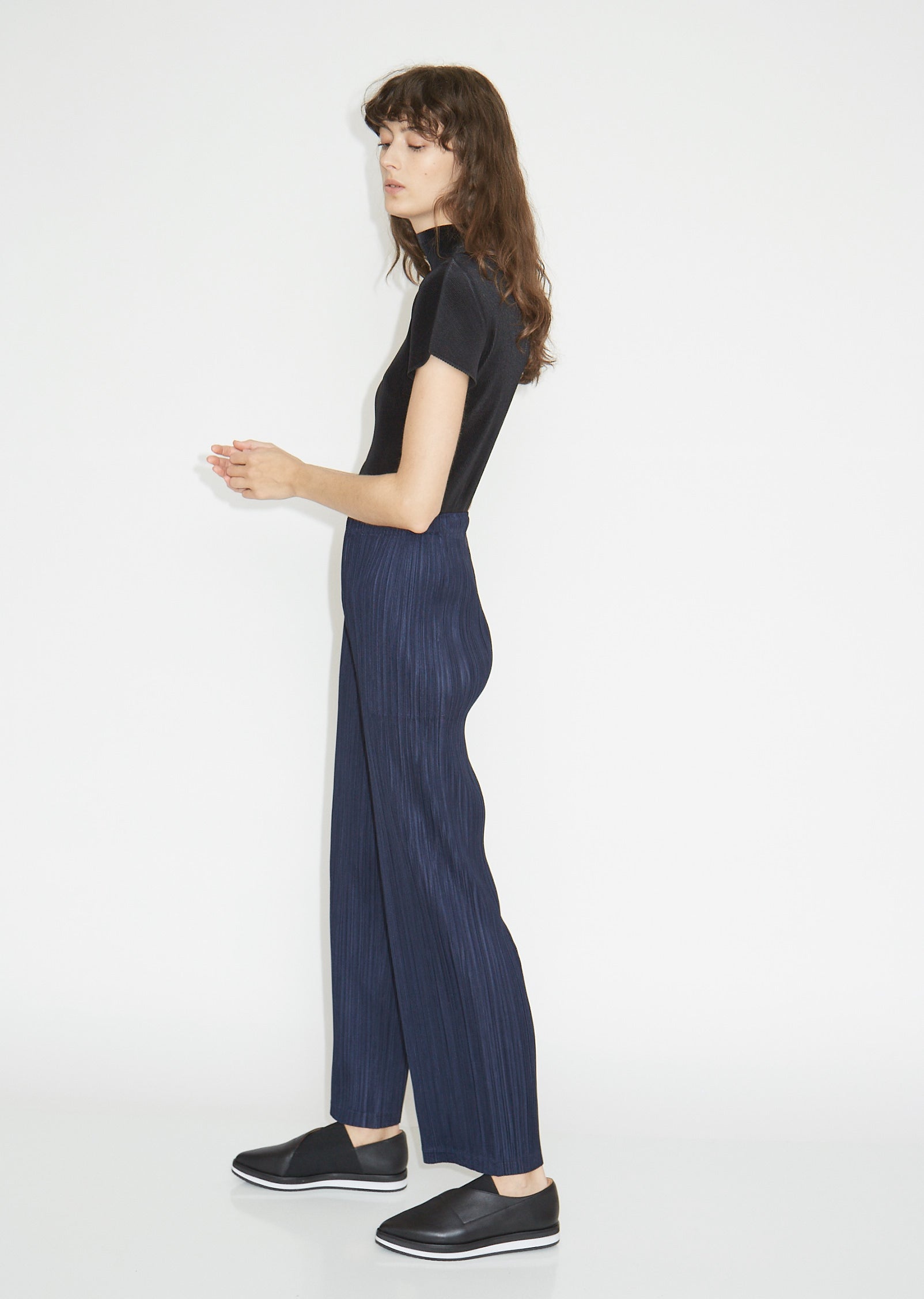 Pleated Pull-On Pants by Pleats Please Issey Miyake- La Garçonne