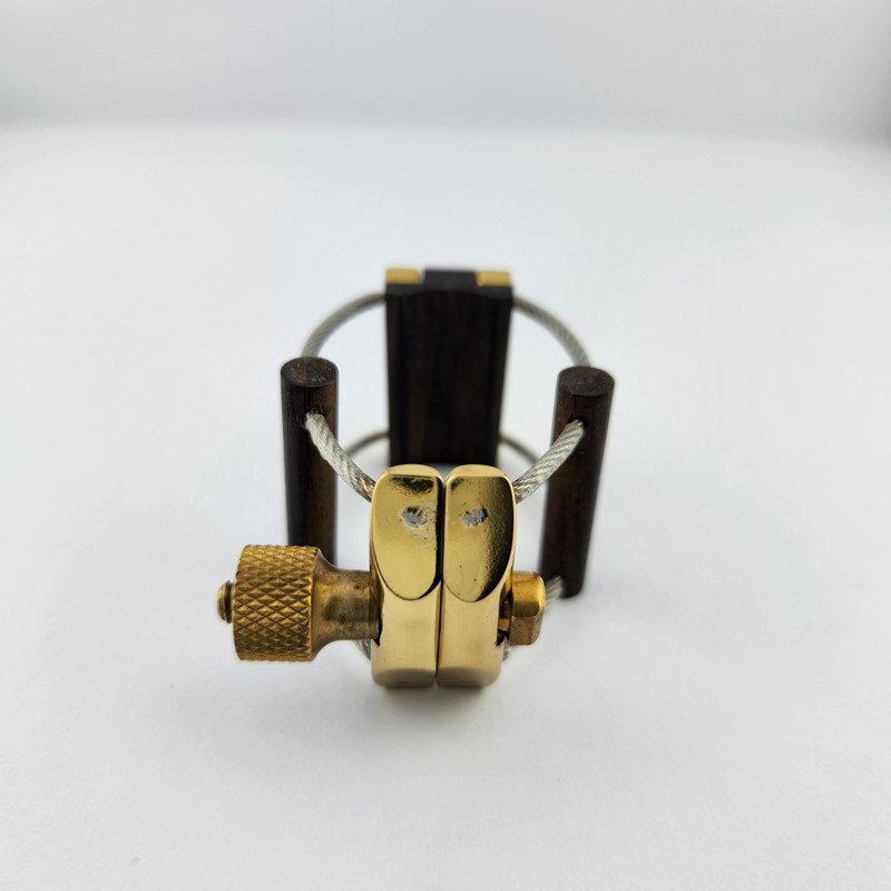 中古品/lig14】Kプルーム / テナーサックス用リガチャー wood brass