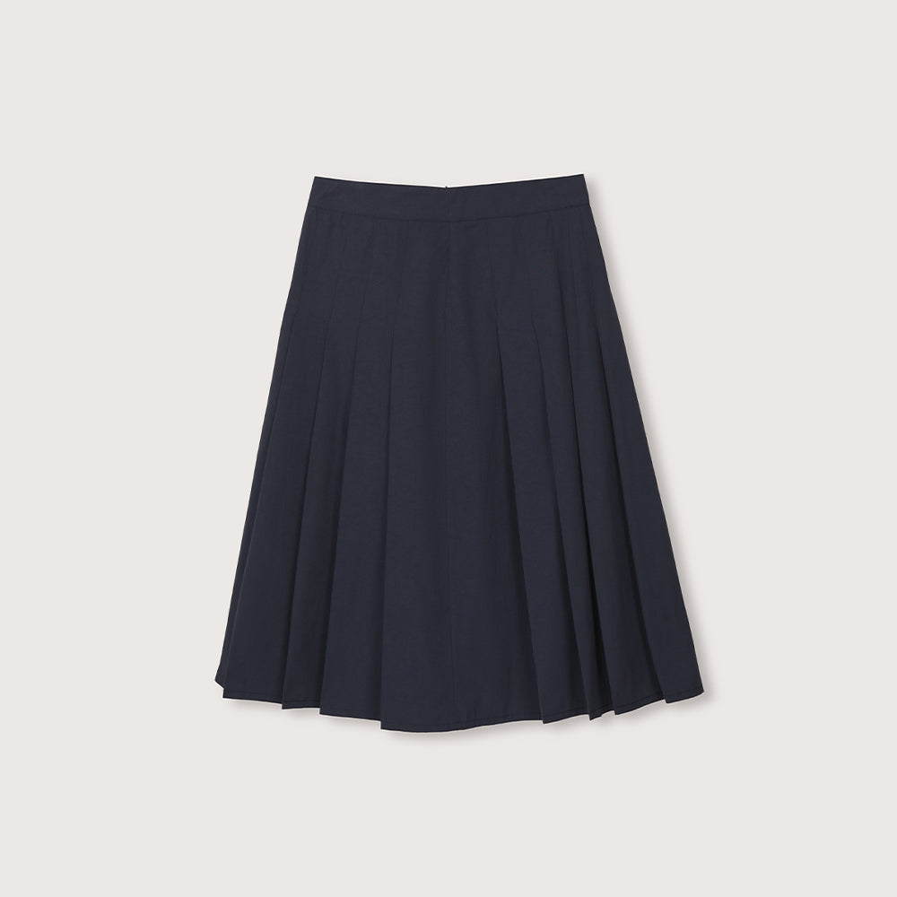 LENINA ASPEN Midi Pleats Skirt - Navy – Lenina US