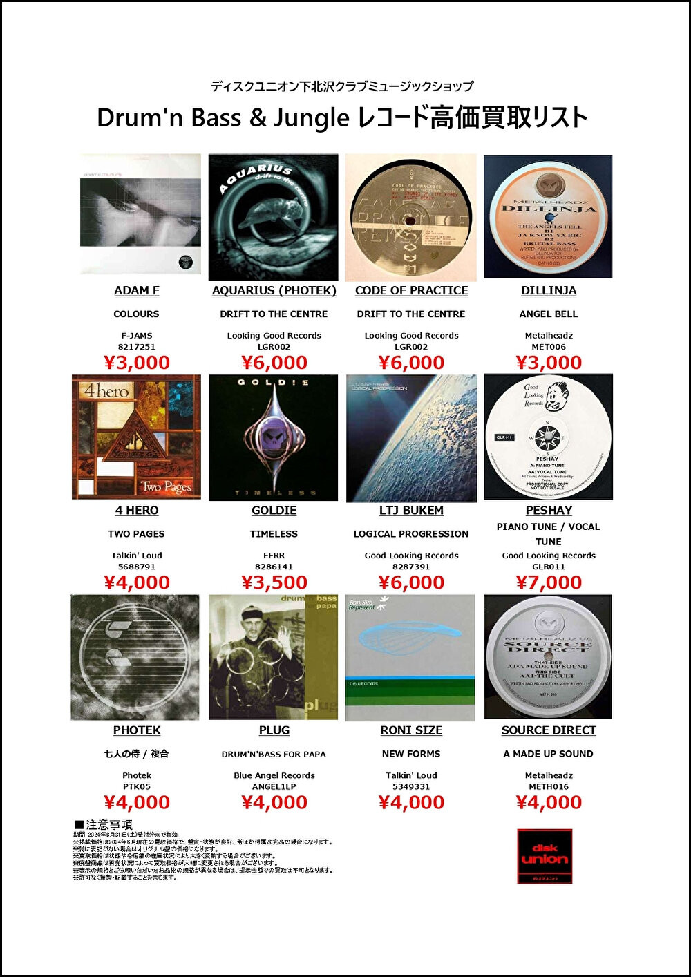 高価買取リスト】Drum'n Bass & Jungle レコード買取リスト : ディスク