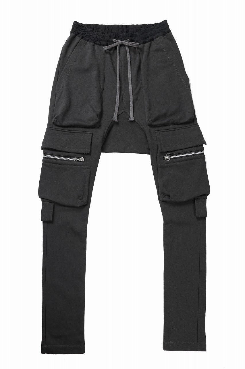 SAMPLE SALE】A.F ARTEFACT FLAP ZIP SARROUEL SKINNY PANTS (DARK