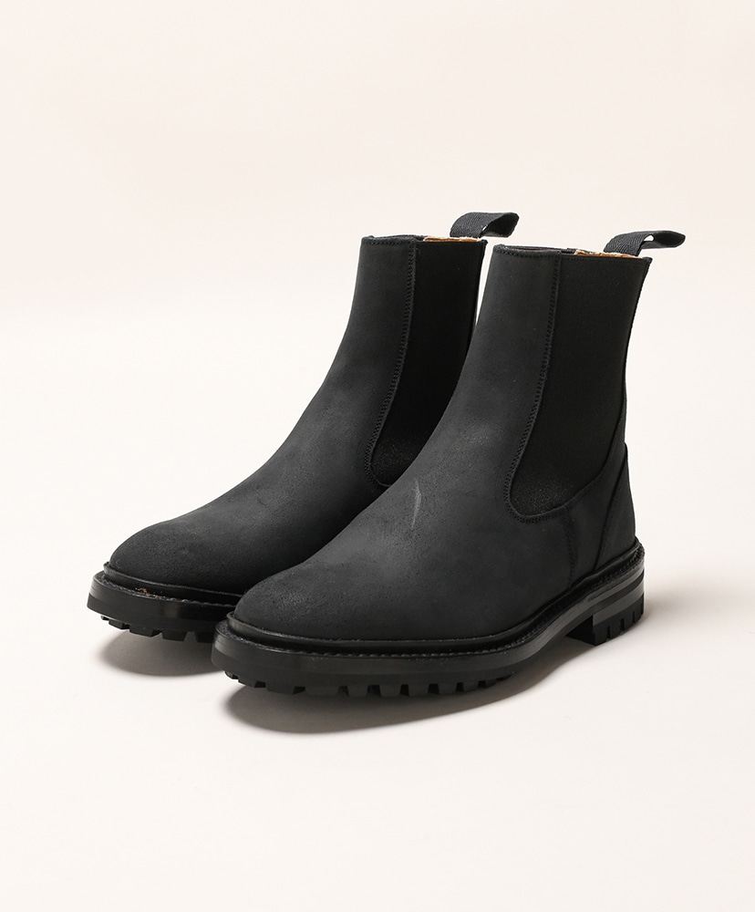 Mens Black Waxy Commander Elastic Sided Boots(7(MEN) Black