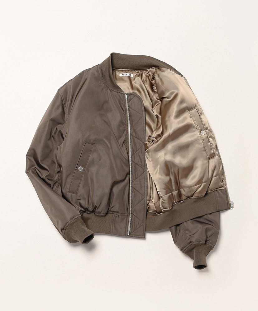 High Density Silk Twill Flight Blouson(0(WOMEN) Blue Gray/ ブルー