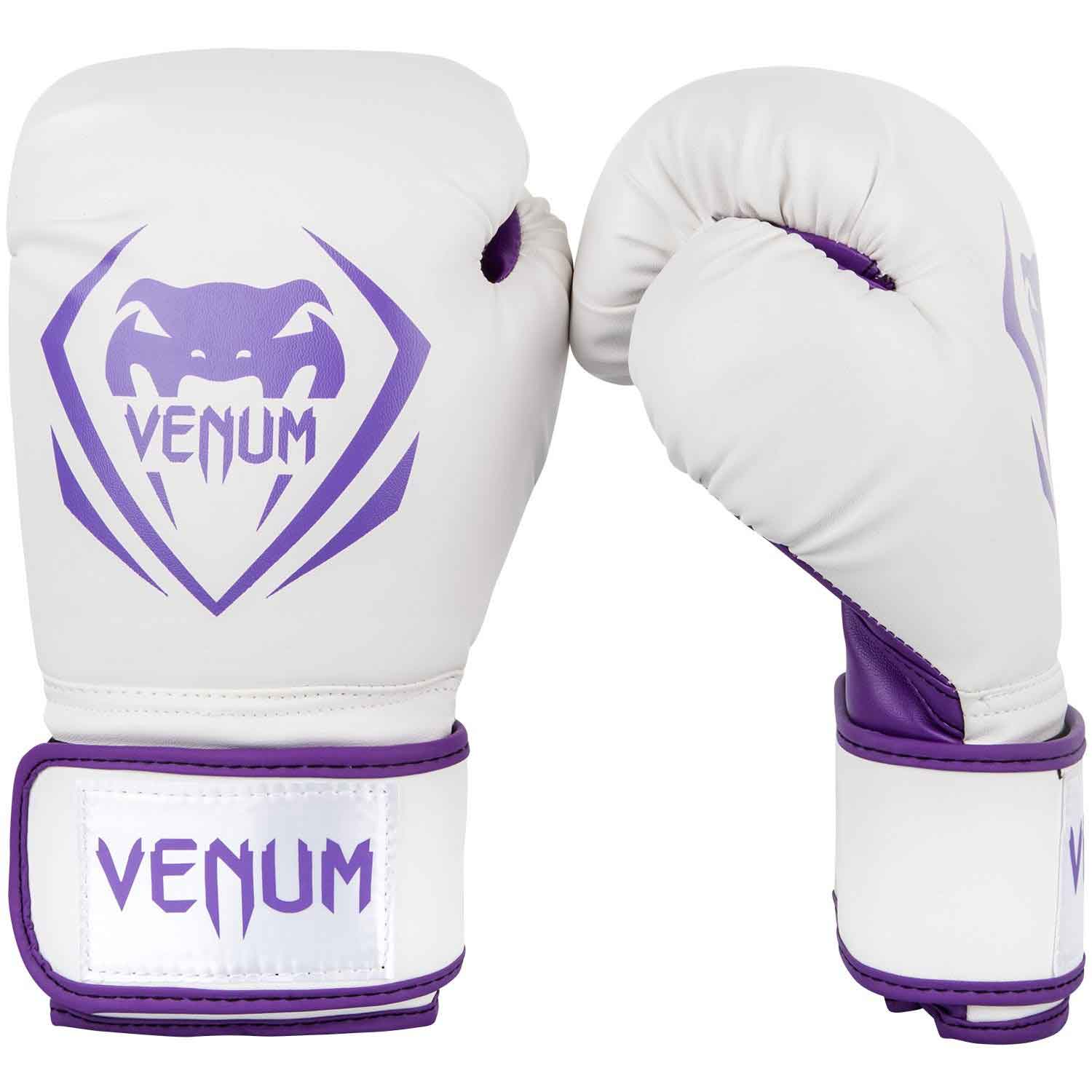 希少 Venum ボクシンググローブ 16 oz ホワイト パープル 白 紫 【公式