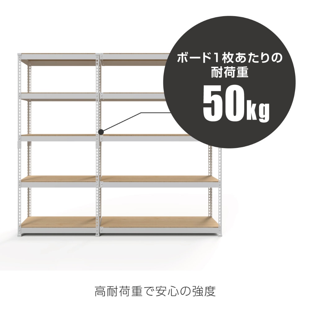 シェルフ 連結セット 幅81cm+幅121cm 5段+5段 スチールラック MK-C82N