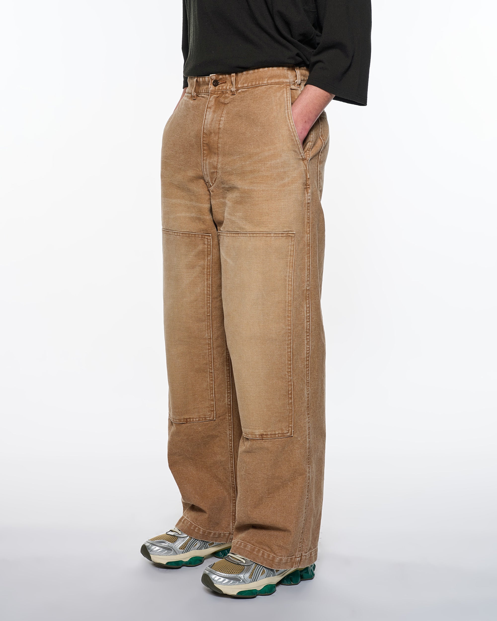 オーガニックコットンダック / ダブルニーパンツ, Brown – MARKAWARE