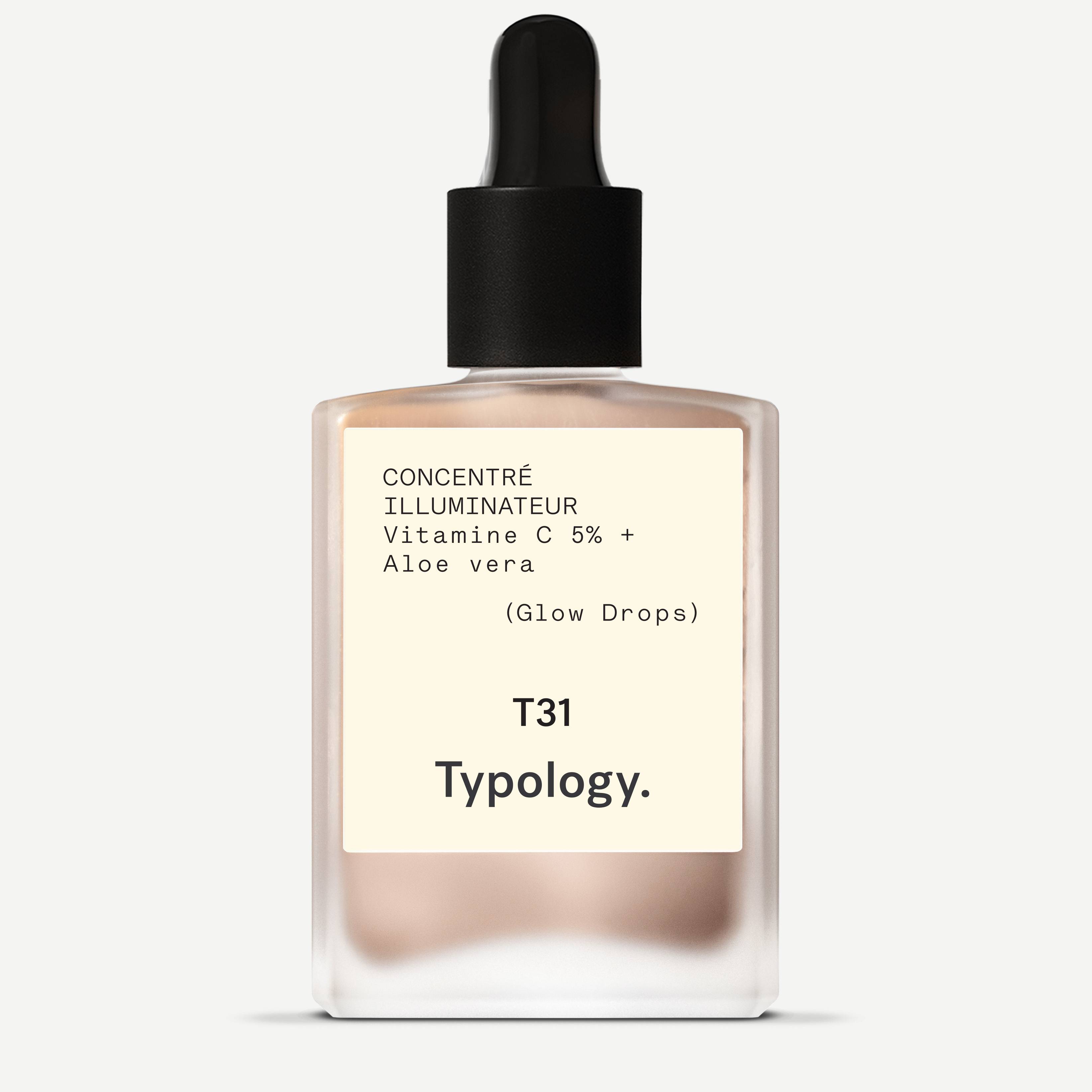 グロウ ドロップス 5％ ビタミン C + アロエベラ — Typology