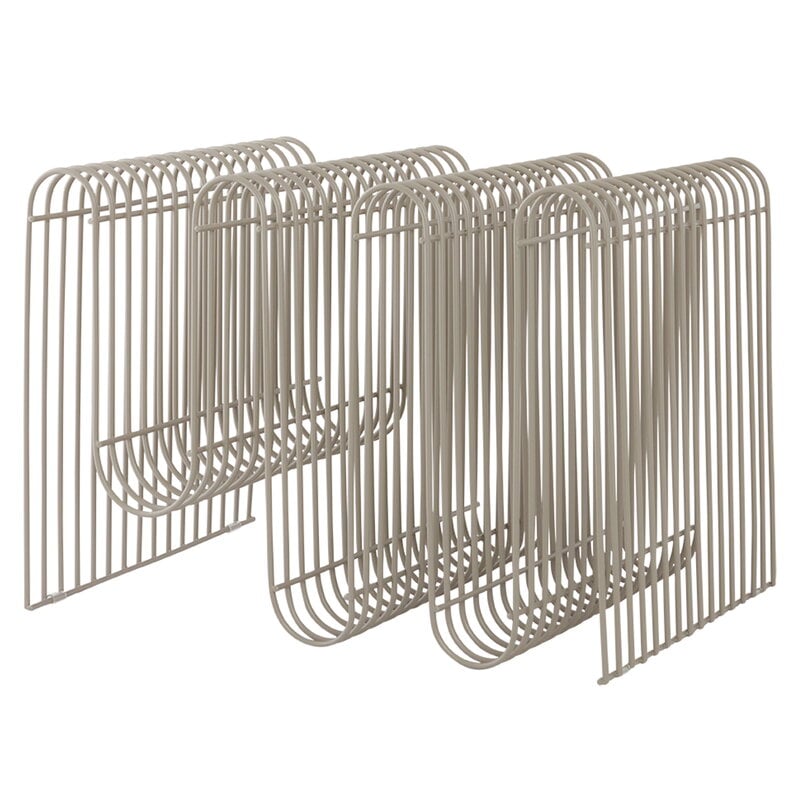 AYTM Curva magazine holder, taupe | Finnish Design Shop