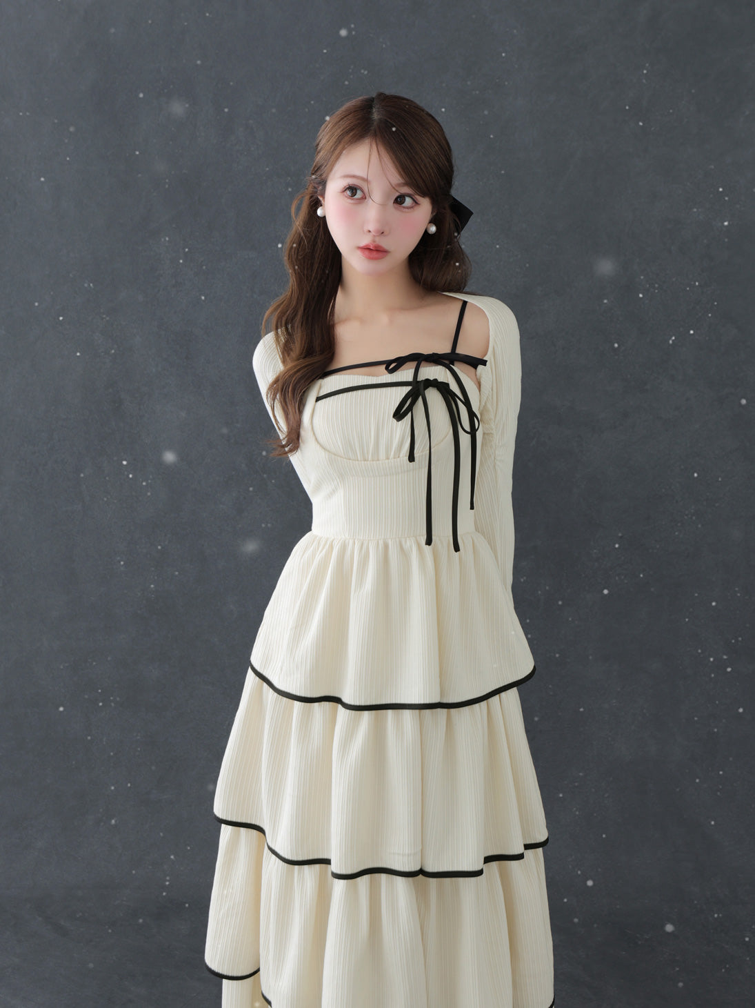 Tiered ribbon ensemble onepiece(eme10766) – M me eme