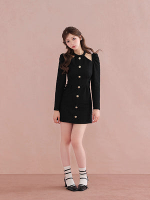 Bell cut tweed mini onepiece(eme10829) – M me eme