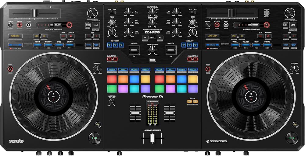 Pioneer DJ DDJ-REV5 DJ Controller, Scratch-Style, 2-Channel, Black