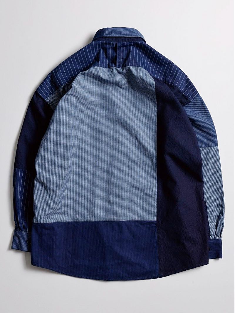 FDMTL Patchwork Shirt Dark Rinsed Indigo - Mildblend Supply Co