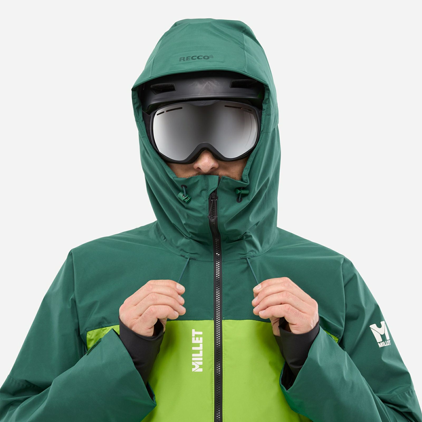 新品 MILLET スキーウェア グリーン Mサイズ ゴアテックス メンズ 新品