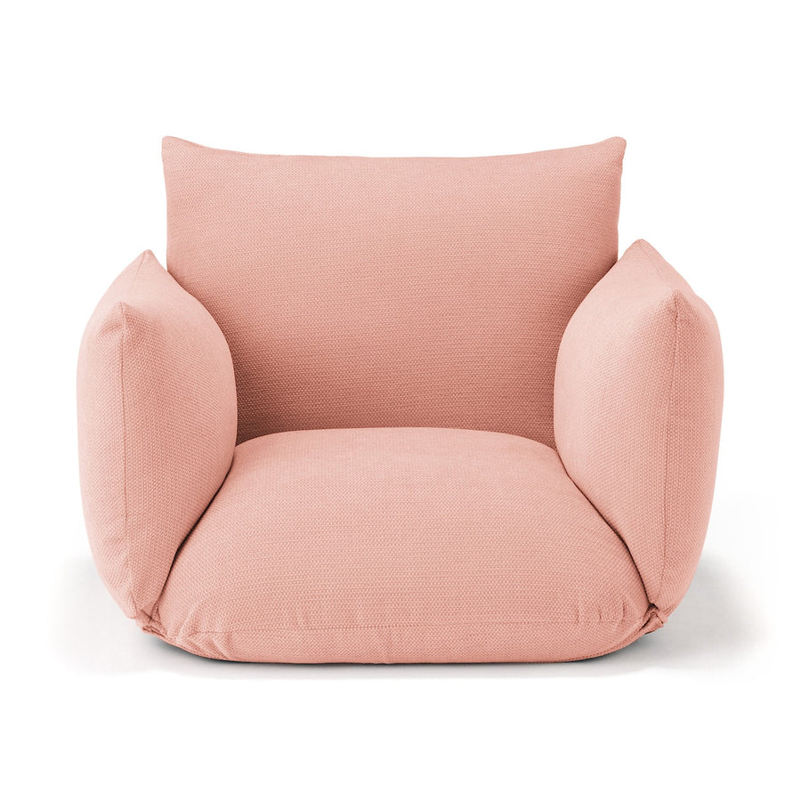 無印良品(MUJI) リクライニングフロアソファ 1シーター ピンク - MIRUMU