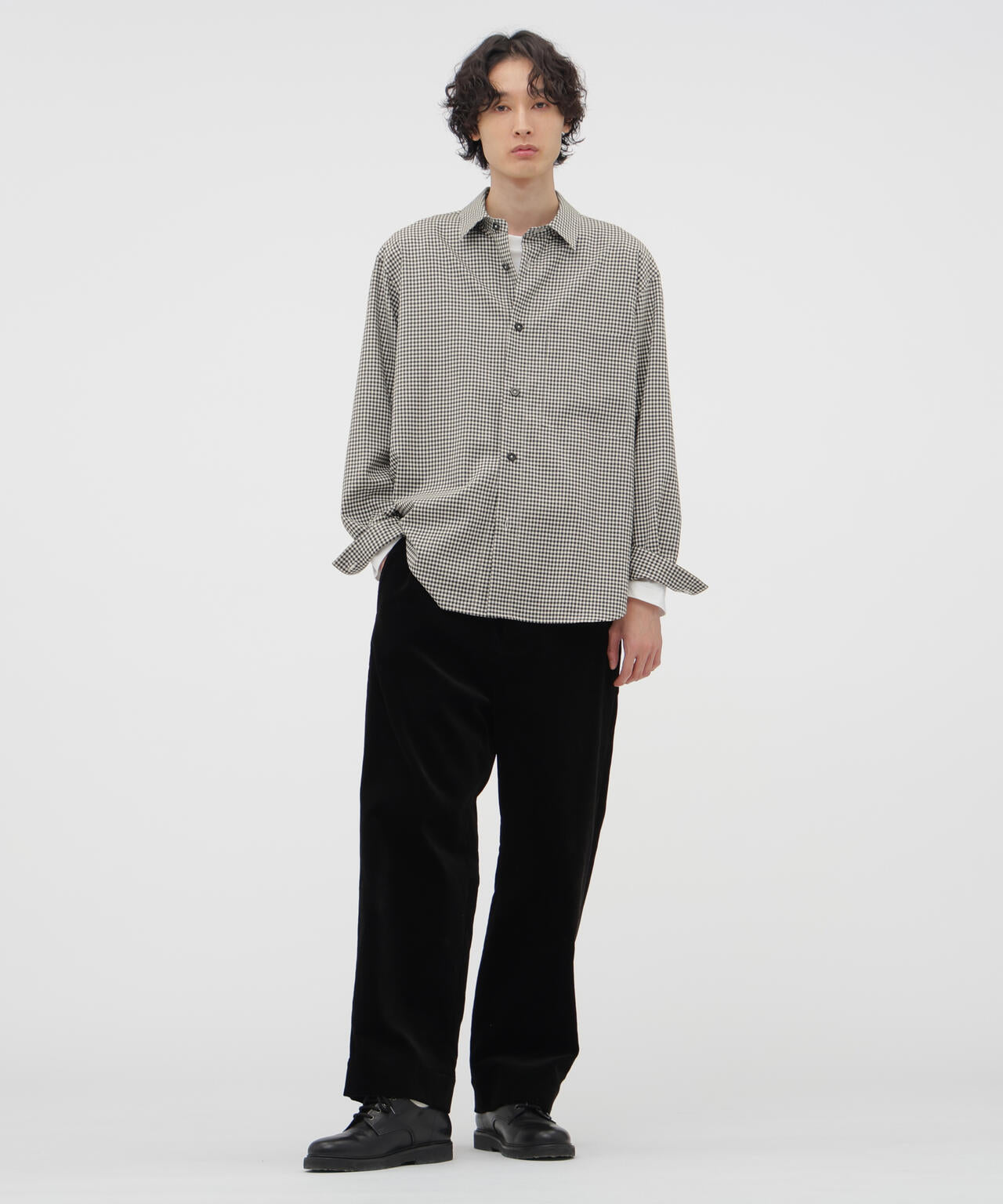 DRY WOOL GINGHAM SHIRT | MARGARET HOWELL（マーガレット・ハウエル