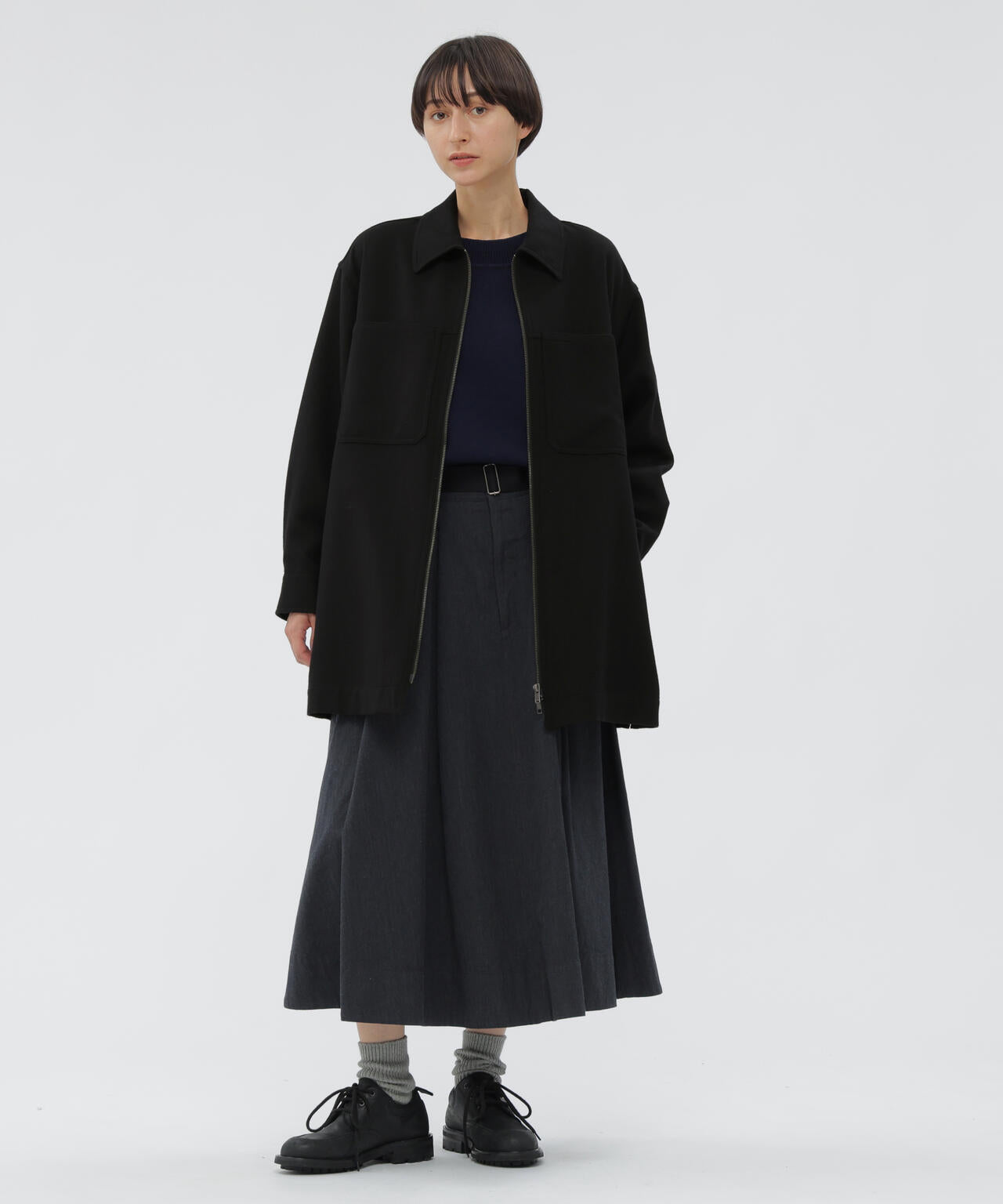FELTED WOOL SHIRTING BLOUSON | MARGARET HOWELL（マーガレット