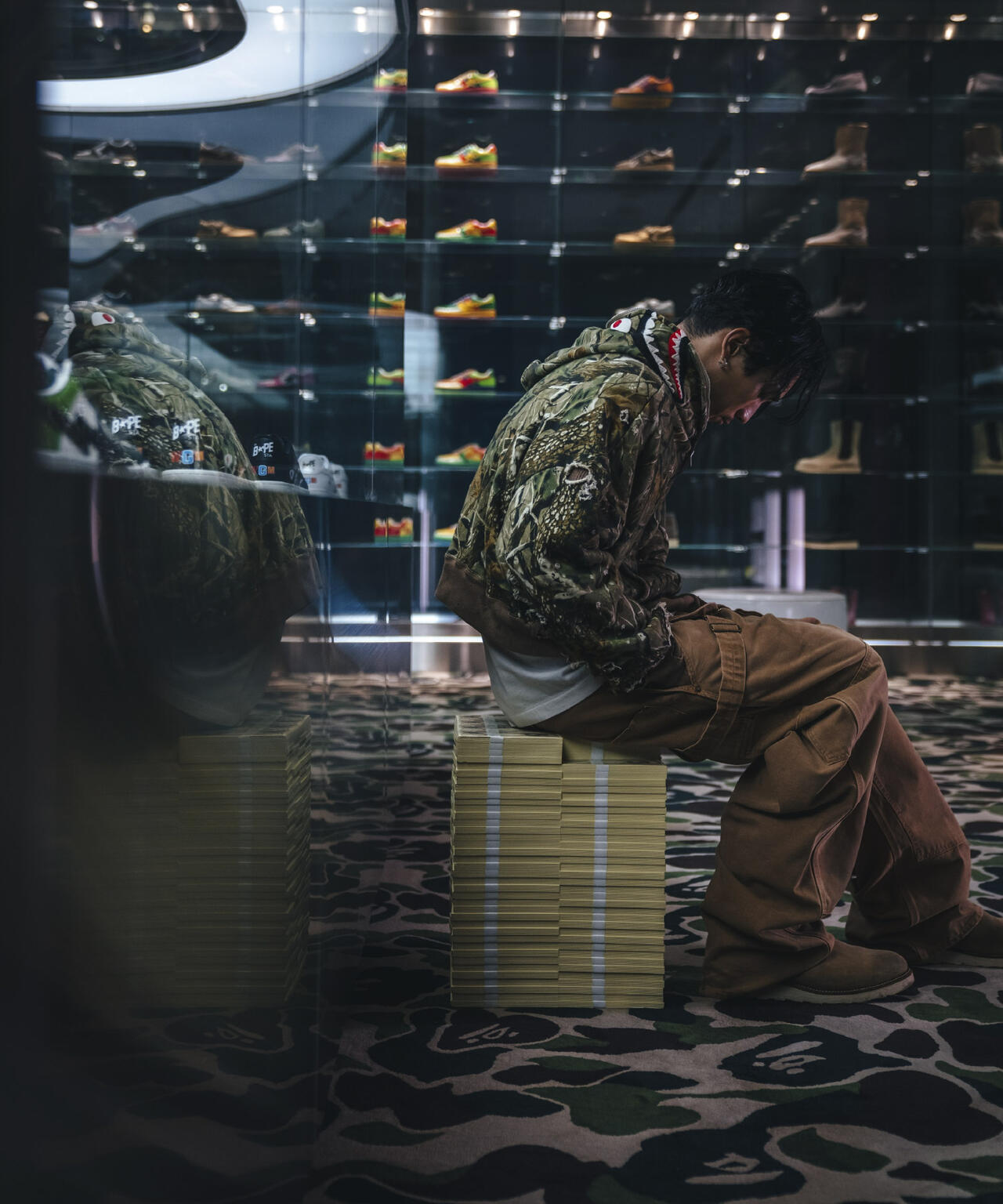 SAINT MICHAEL/セントマイケル/BAPE ZIP HOODIE/SAHARK/CAMO | ROYAL