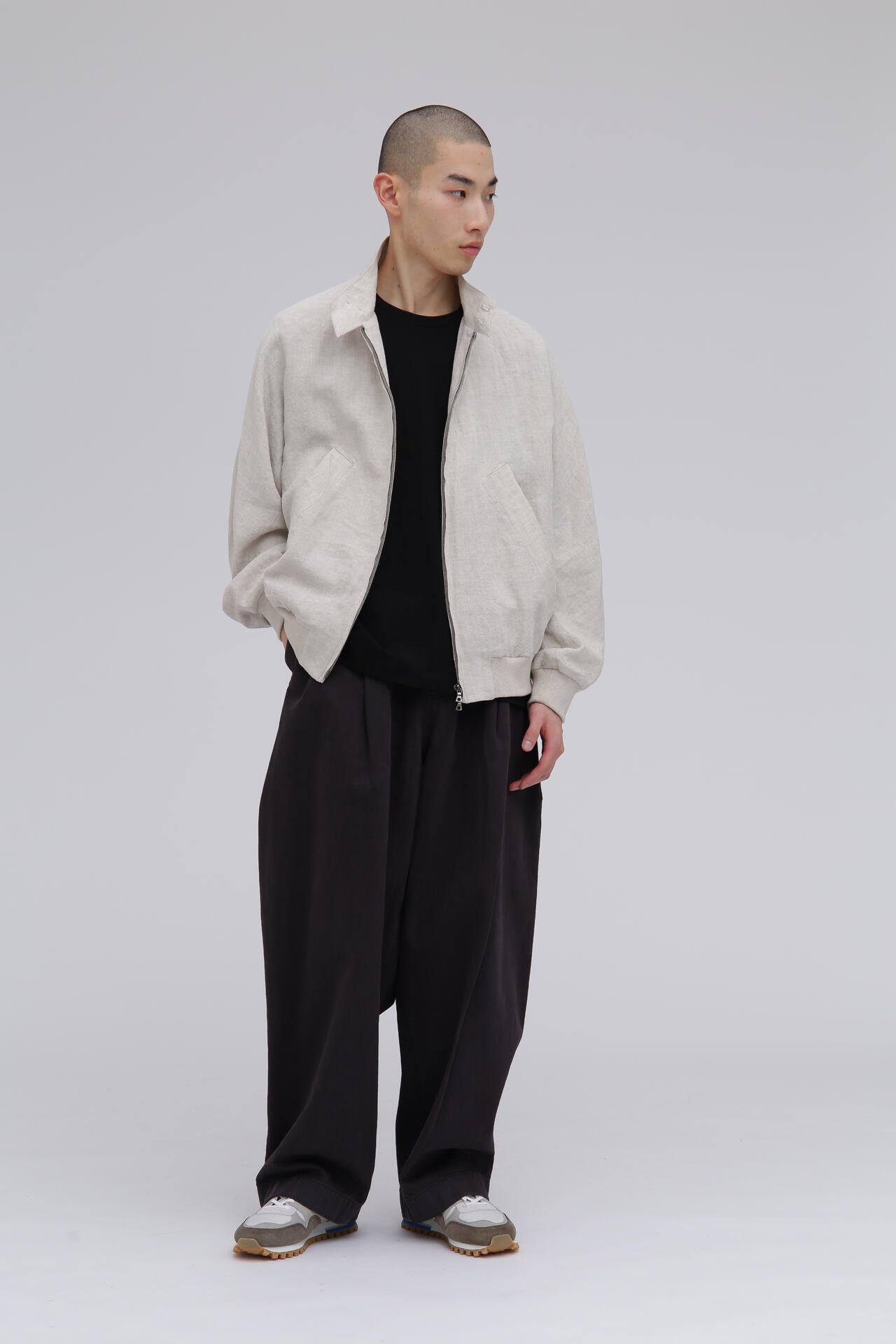 別注] blurhms / RAMIE LINEN HARRINGTON JACKET | THE LIBRARY（ザ