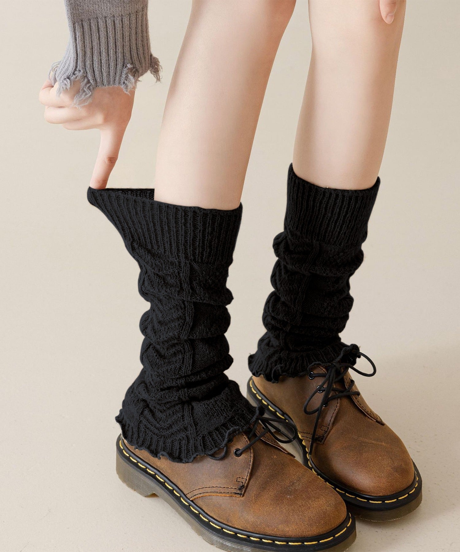 HOOK】for girls ダイヤ編み薄手レッグウォーマー – 《公式》moremore
