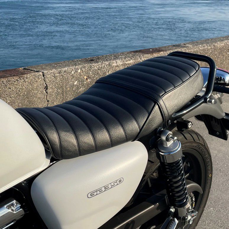 GB350 ゲル入りローシート タックロール 艶有ブラック GTRシリーズ