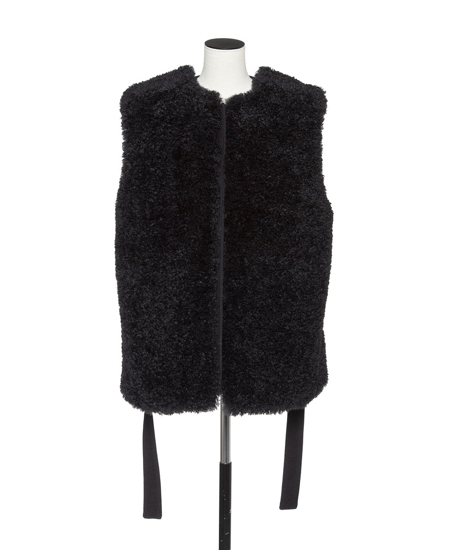 BUMPY WOOL BOA VEST｜muller of yoshiokubo(ミュラーオブヨシオクボ