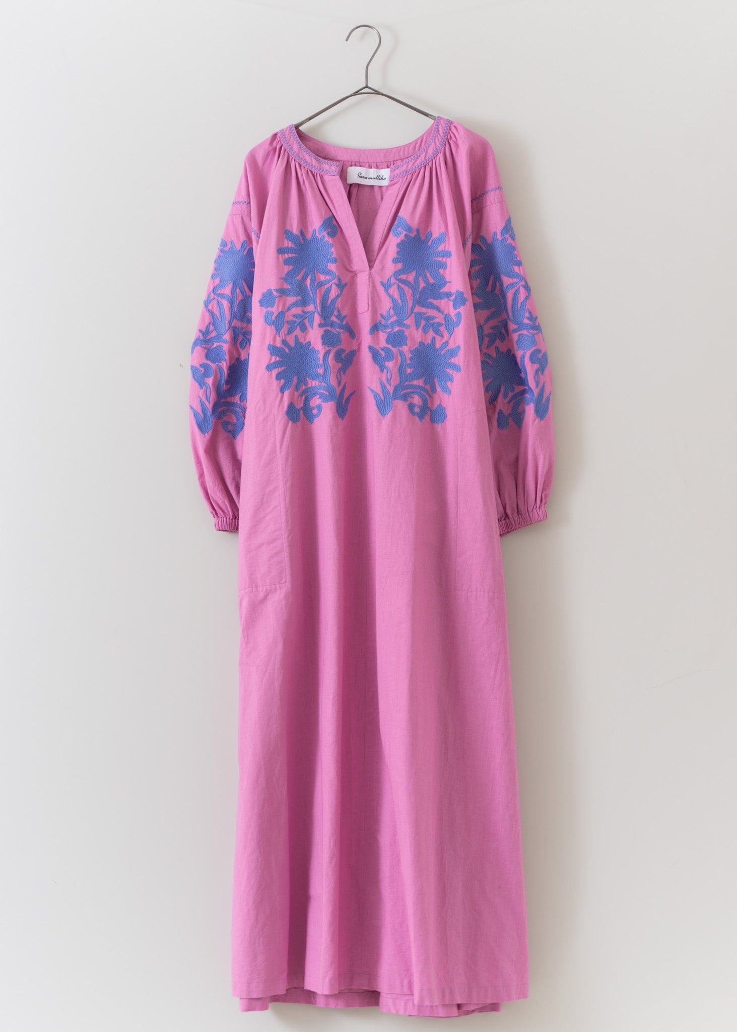Cotton Linen Big Flower Embroidery Dress | Pasand by ne Quittez