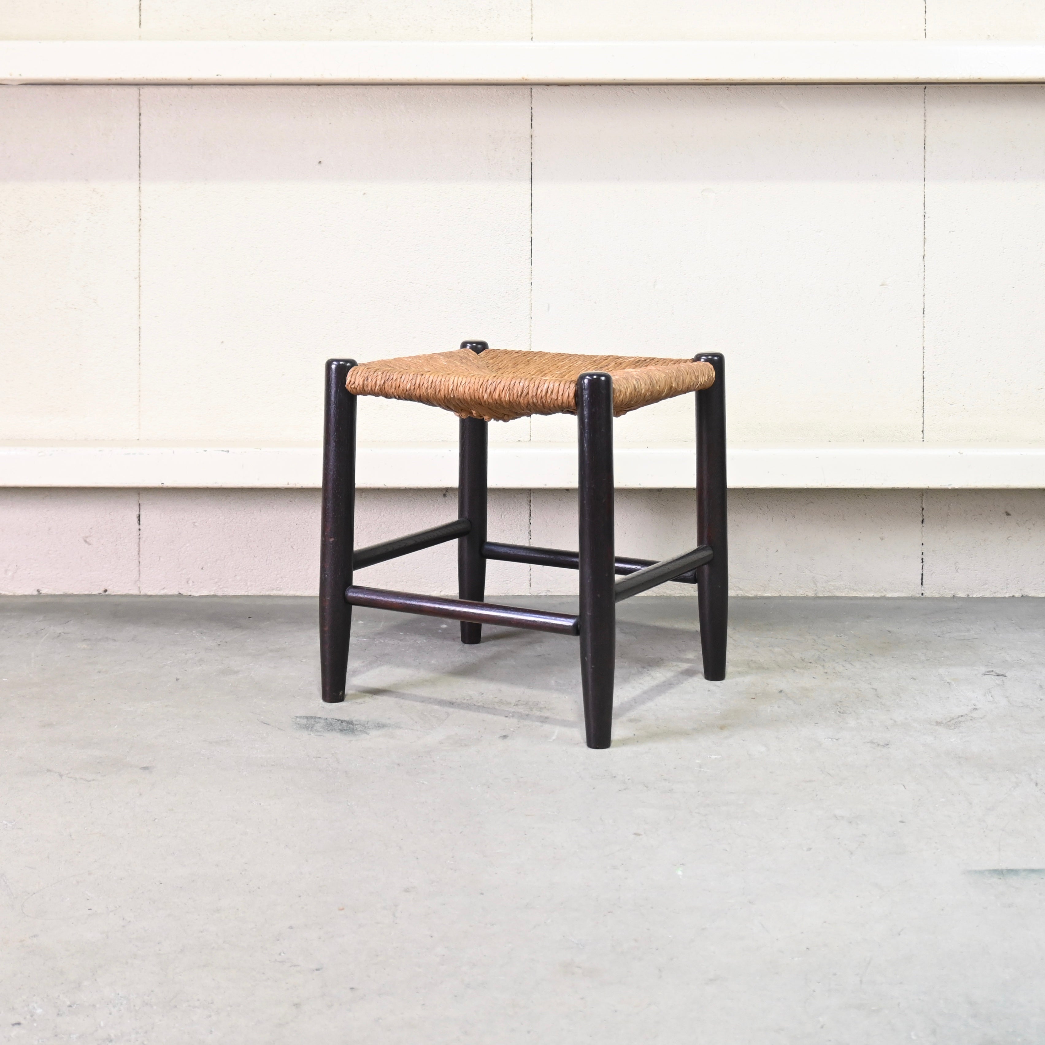 Matsumoto mingei Rush seated stool N.19 Japan vintage Fork art