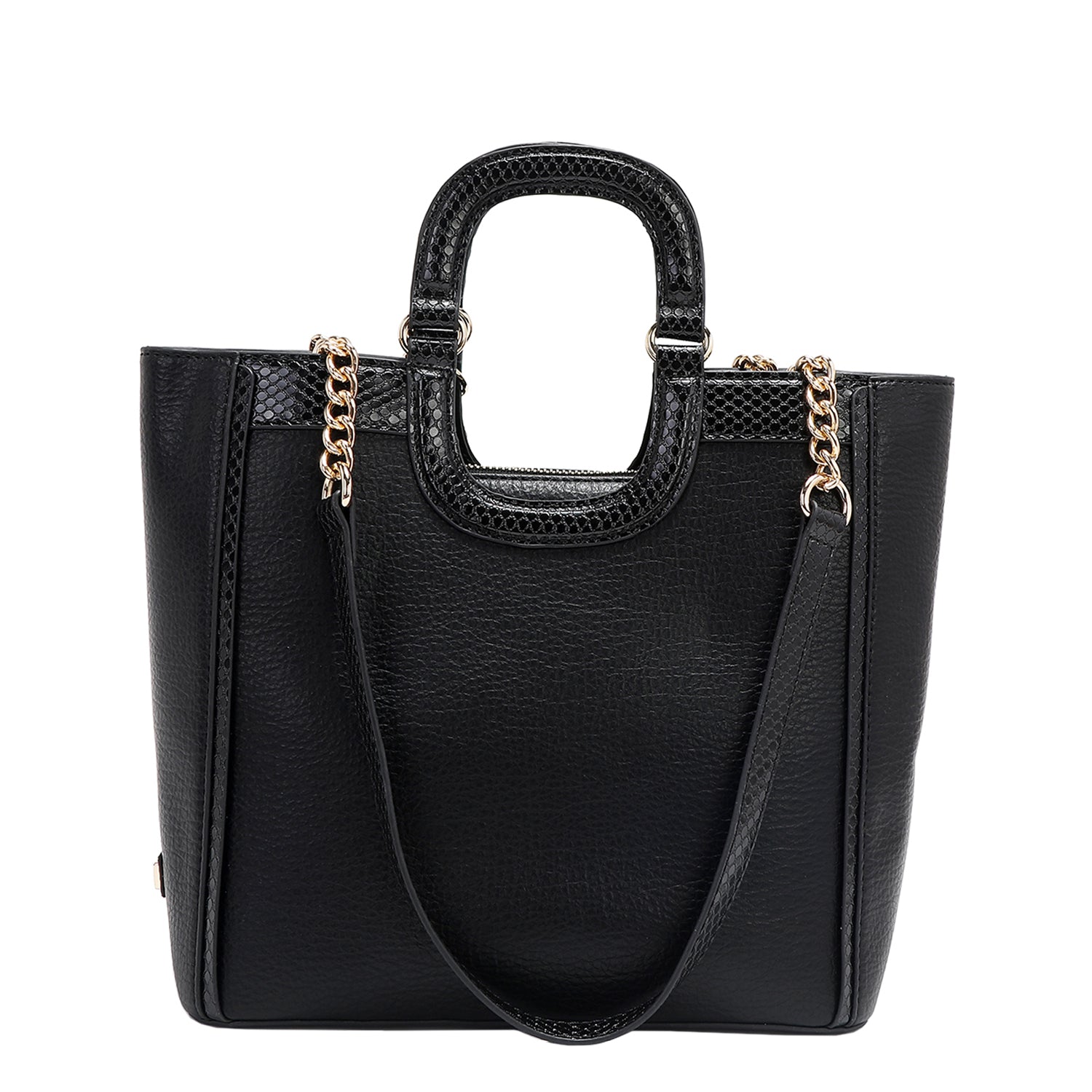 Lace Top Handle Handbag, Embellished with tonal rhinestones and