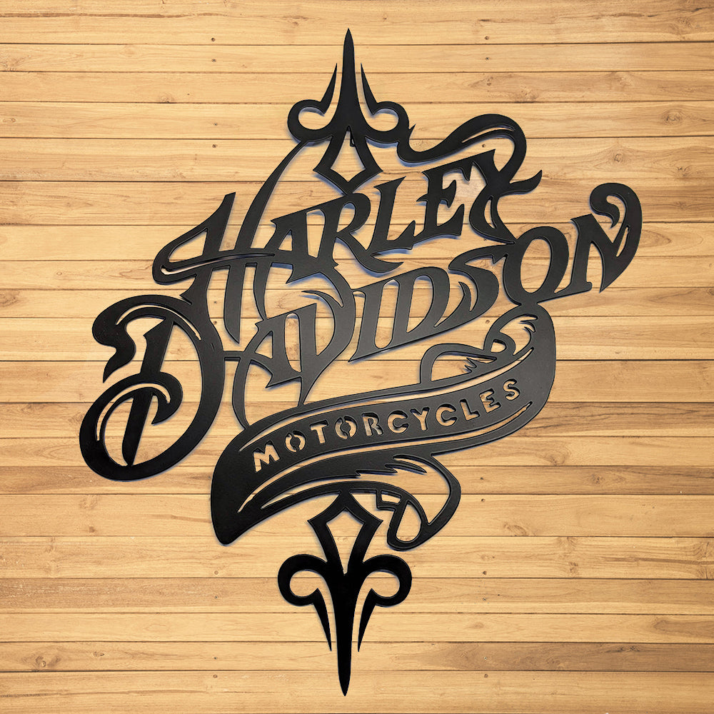 Nightingale Metal Design - Harley Davidson Rustic Metal Sign