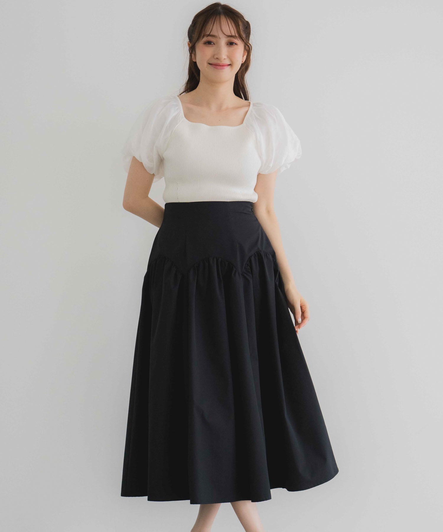 スカラップ切替スカート | フレアスカート | NOELA OFFICIAL WEB STORE
