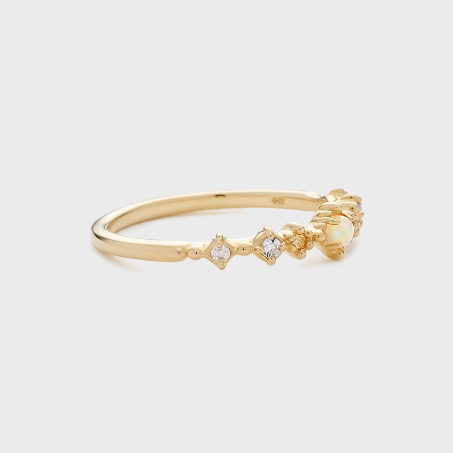 Pocket Ring】K10オパールピンキーリング｜Pocket Ring（ピンキー
