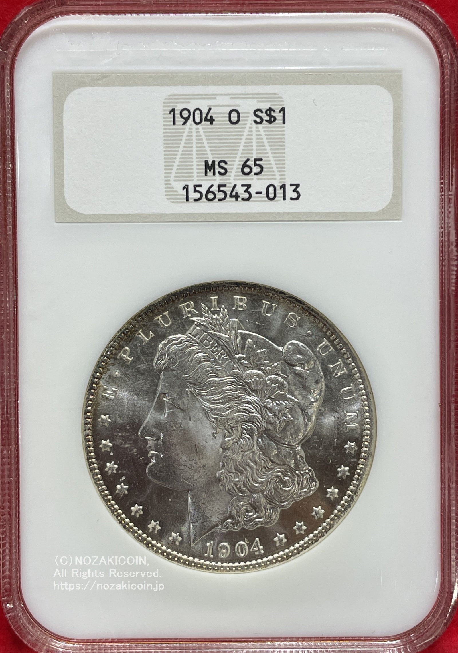 アメリカ 1ドル銀貨 1904年O NGC MS65 013 – 野崎コイン