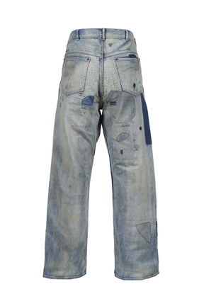 SAINT Mxxxxxx セントマイケル FW25 PAINTER PANTS/DAMAGE / BLU
