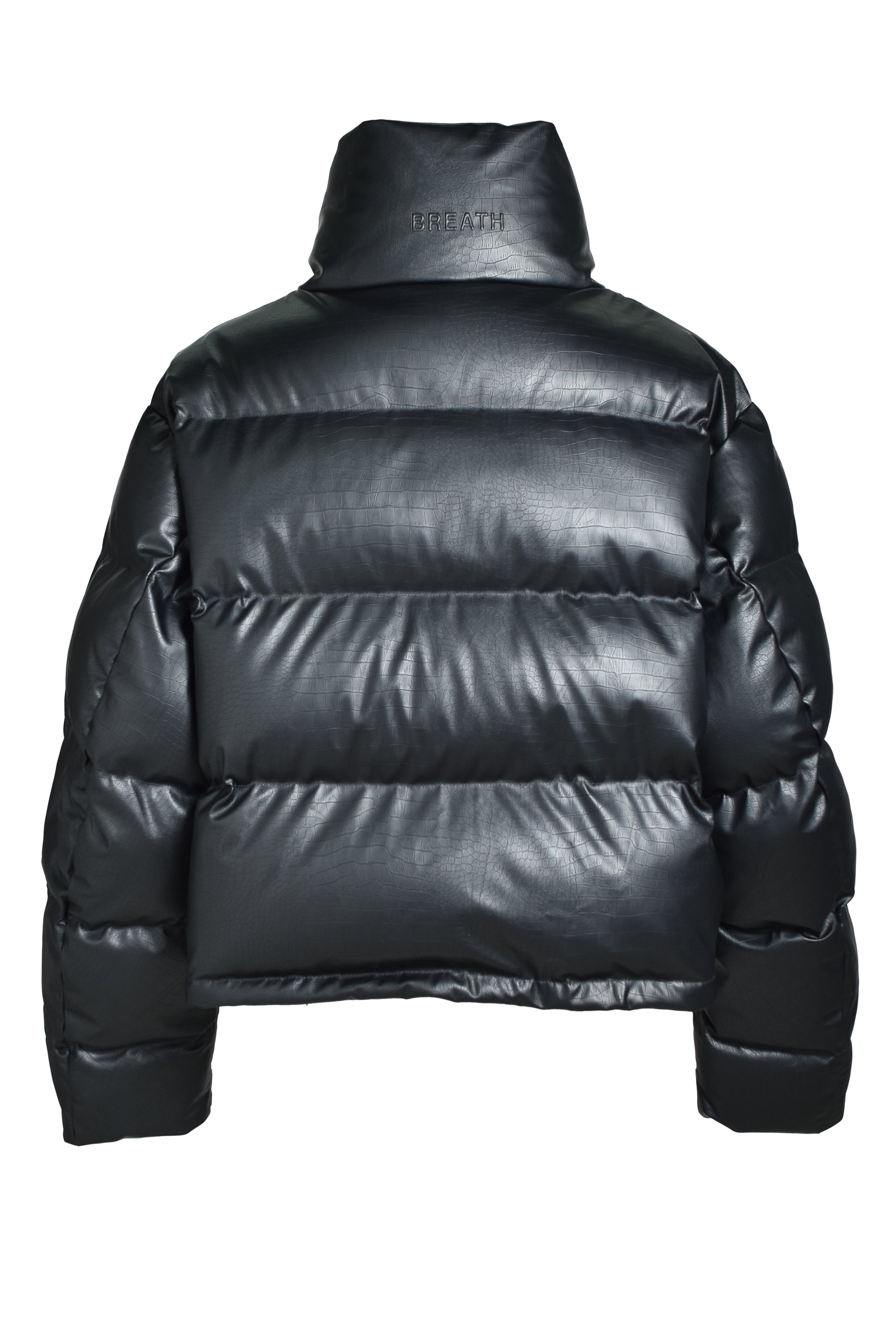 BREATH ブレス FW25FAUX LEATHER MATTE CROCODILE DOWN JACKET / BLK