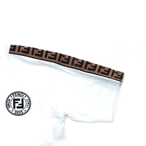 フェンディ FENDI ズッカ ロゴ クロップド 半袖Tシャツ コットン