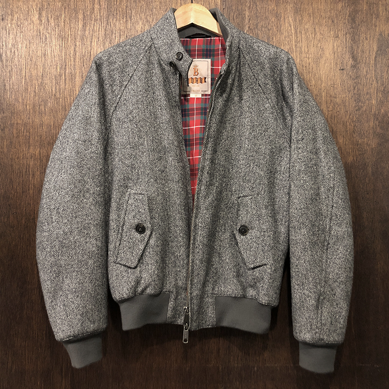 Baracuta G9 Harrington Jacket Moon Shetland Wool Tweed 36 Mint
