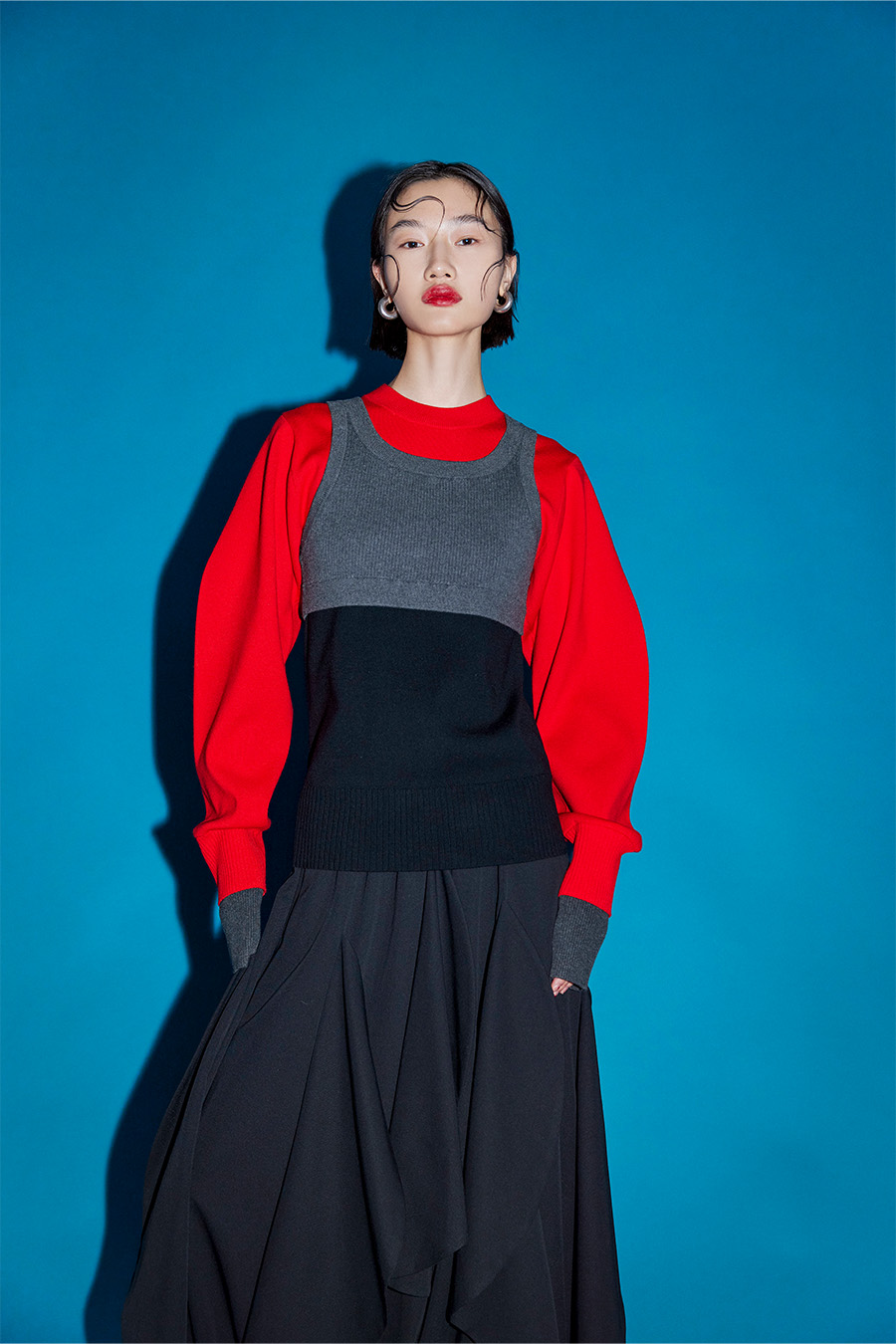 OMMO ONLINE STORE / BLOCKING KT BUSTIER SET