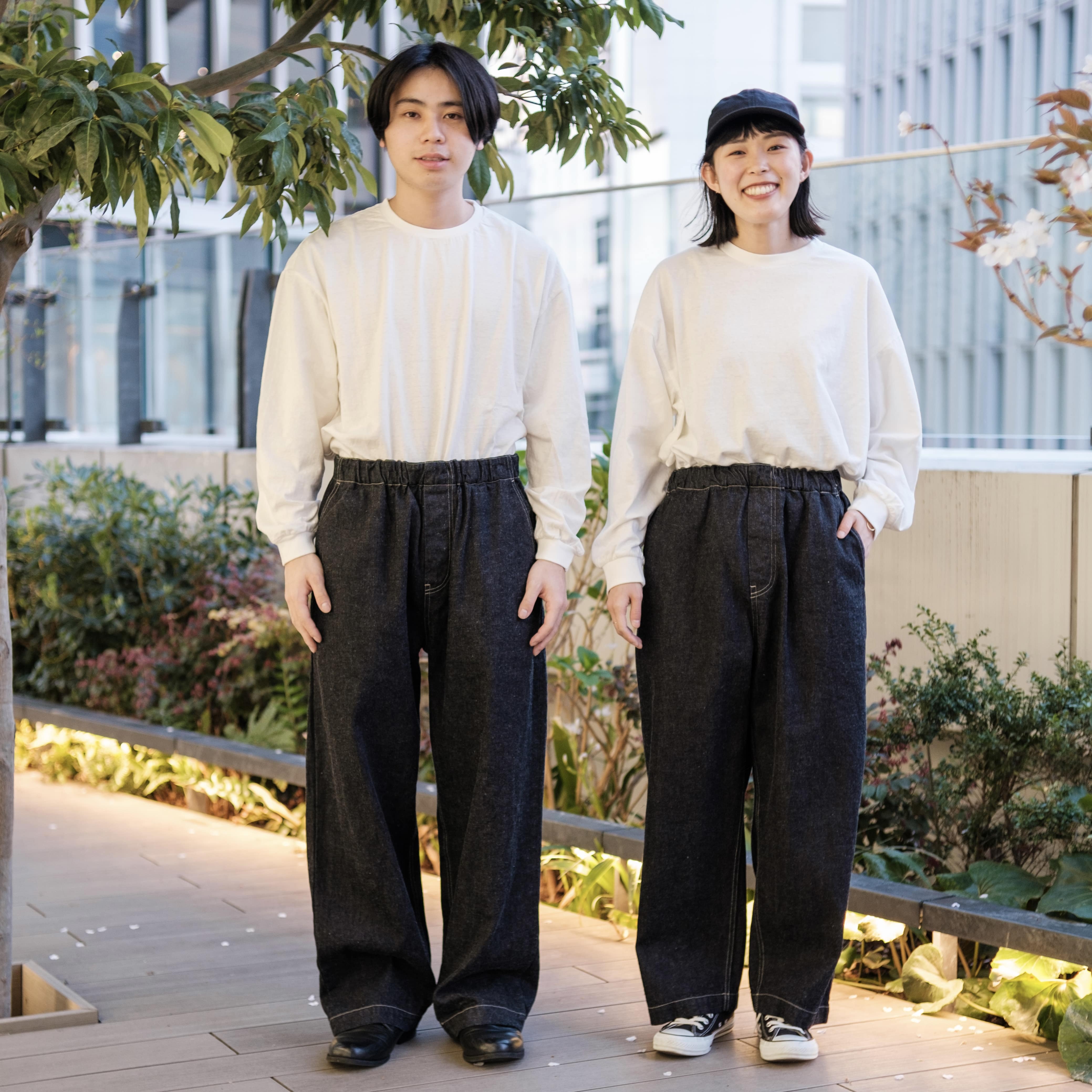 UpcycleLino】BASIC デニムワイドパンツ(1 INDIGO)｜ nest Robe