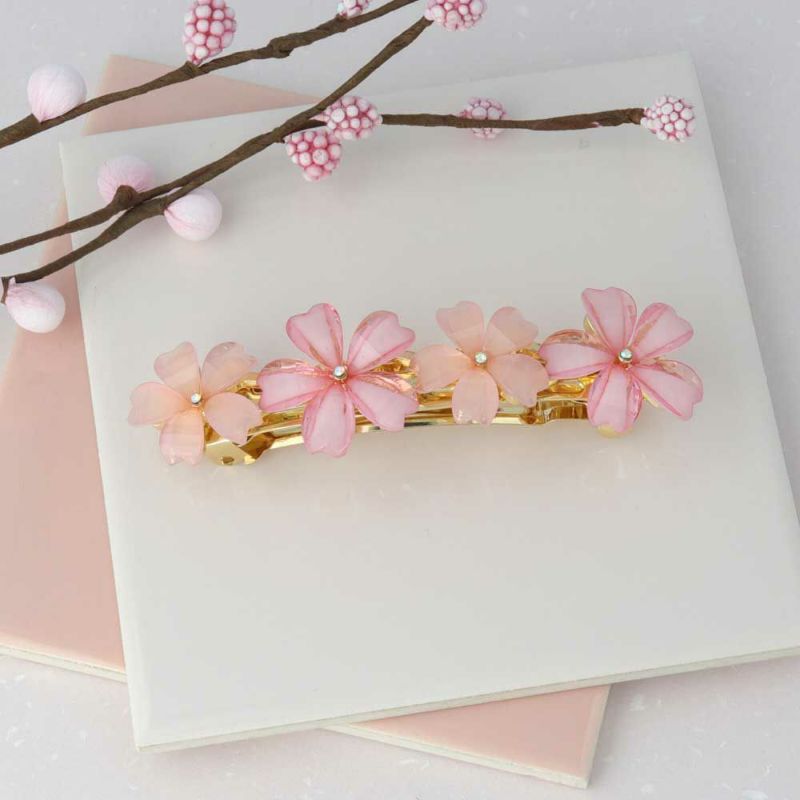 バレッタ ニッケルフリー 桜 アクリル ストーン – OSEWAYAオンラインストア