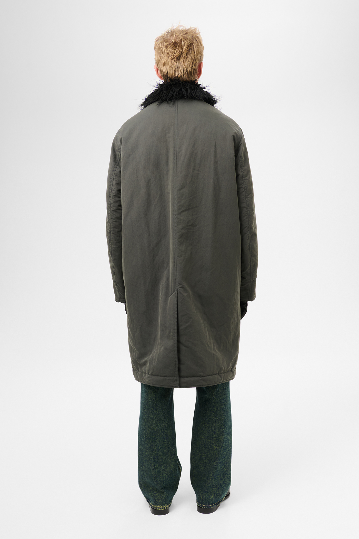 Our Legacy - Polar Coat Vapor Charcoal Peached Nylon
