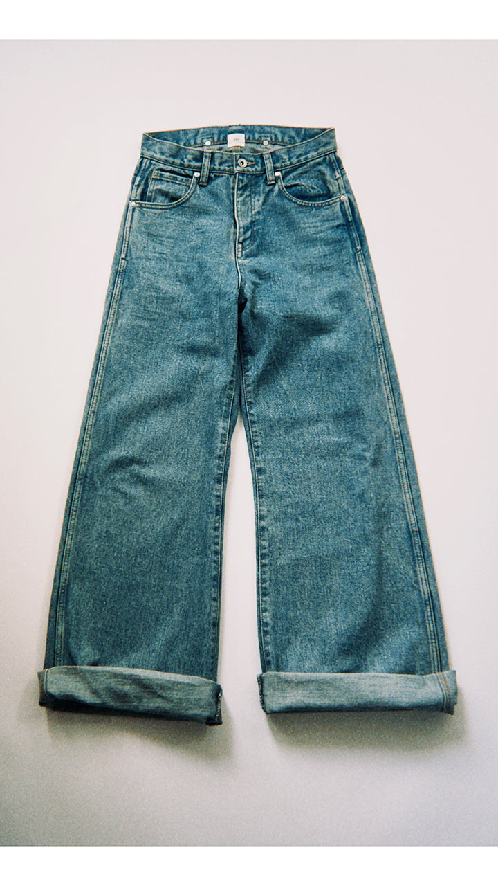 パンツ pan denim baggy roll pants edit for lulu pan（パン） パンツ