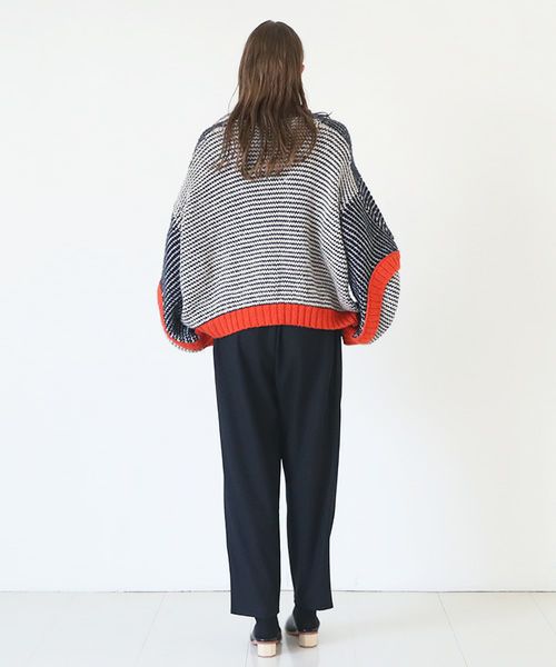 HENRIK VIBSKOV ヘンリックヴィブスコフ TOMATO KNIT SWEAT [Navy Red